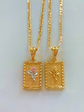 Framed Rose Necklace