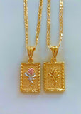 Framed Rose Necklace