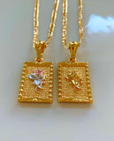 Framed Rose Necklace