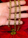 Unisex Diamond Cut Thick Figaro Bracelet Or Necklace