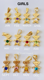 Kids Birthstone And Initial Bracelet