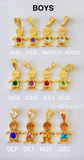 Multiple Bling Birthstone Kids Bracelet (1-6 Kids)