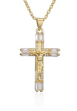 Fancy Crucifix (Figaro Chain)