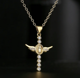 Angel Wing & Mary Cross (Rolo Chain)
