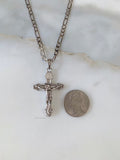 White Gold Plated Crucifix Necklace