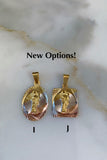 On Sale! Tri-Color Gold Dipped Saint Medals In 13 Styles On A figaro Chain