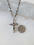 White Gold Plated Crucifix Necklace