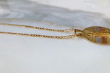On Sale! Large Tri-Color Gold Plated Virgin Mary Necklace