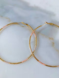 Diamond Cut Gold Dipped Hoops