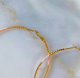 Diamond Cut Gold Dipped Hoops