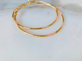 Diamond Cut Gold Dipped Hoops