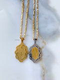 Gold Plated Virgin Mary Or Saint Ben Necklaces
