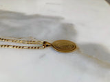 Gold Dipped Oval Our Lady Of Guadalupe Necklace