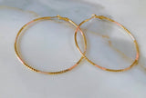 Diamond Cut Gold Dipped Hoops