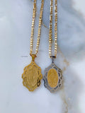 Gold Plated Virgin Mary Or Saint Ben Necklaces