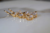 On Sale: Gold Plated CZ Dangle Earrings