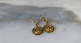 Gold Plated Virgin Mary Dangle Earrings