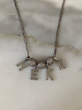 White Gold Plated Diamond Inspired 1 to 4 Letter Necklace