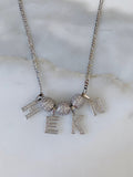 White Gold Plated Diamond Inspired 1 to 4 Letter Necklace
