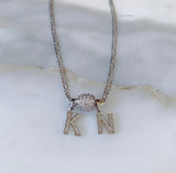 White Gold Plated Diamond Inspired 1 to 4 Letter Necklace