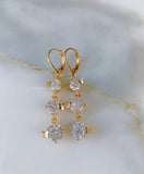 On Sale: Gold Plated CZ Dangle Earrings