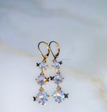 On Sale: Gold Plated CZ Dangle Earrings