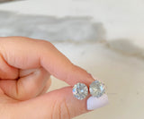 Sterling Silver CZ Studs In 5 Size Options
