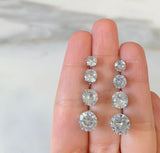 Sterling Silver CZ Studs In 5 Size Options