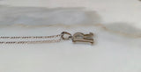 Unisex White Gold Plated Initial Necklace