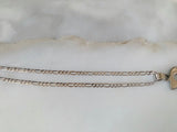 Unisex White Gold Plated Initial Necklace