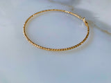 Diamond Cut Gold Plated Hoops In 2 Sizes