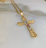 Large Unisex Gold Plated Crucifix In 2 Styles