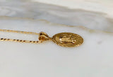 Yellow Or Tricolor Gold Plated Jesus Necklace