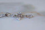 White Gold Plated Diamond Inspired Crucifix Necklace