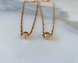 Gold Plated Floral CZ Ball Necklace In 2 Styles