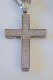 Big Bling Cross In White