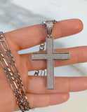 Big Bling Cross In White