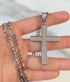 Big Bling Cross In White