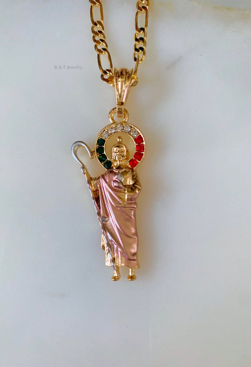 Mexican Religious San Judas Tadeo Jewelry Our Father Of Saint Jude