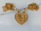 Jesus And Mary Breakable Heart With Two Chains