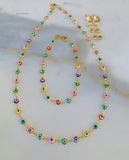 Reversible Gold Plated Heart Eye And Love Breakable Set