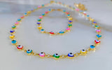 Reversible Gold Plated Heart Eye And Love Breakable Set