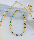 Reversible Gold Plated Heart Eye And Love Breakable Set