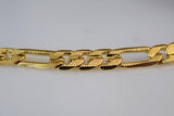 Unisex Diamond Cut Thick Figaro Bracelet Or Necklace