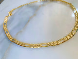 Unisex Diamond Cut Thick Figaro Bracelet Or Necklace