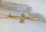Large Unisex Gold Plated Crucifix In 2 Styles