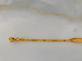 Gold Plated Youth ID Bracelet And/Or Necklace
