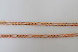 Thin 18 Inch Rose Gold Plated Figaro Chain