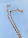 Thin 18 Inch Rose Gold Plated Figaro Chain
