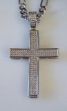 Big Bling Cross In White